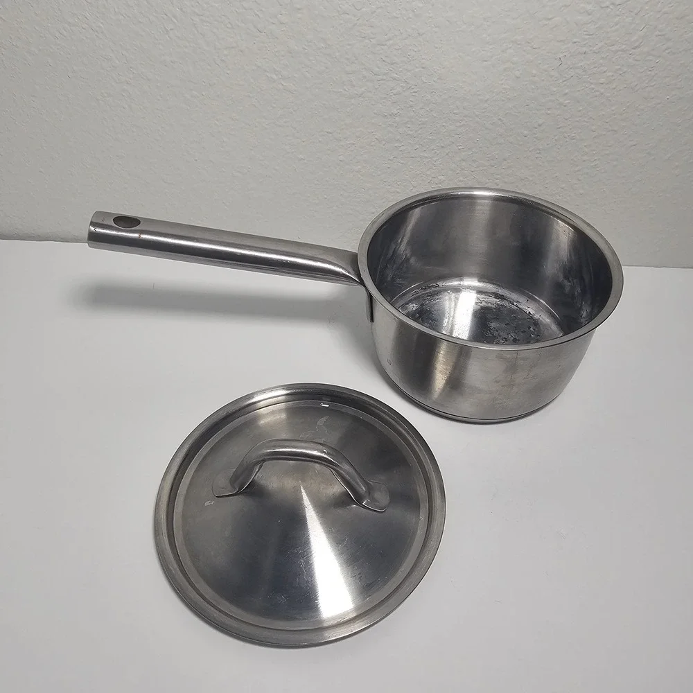 IKEA 365+ Stainless Steel 1 Quart Sauce Pan w/ Lid 1qt 4 Cups 1 Liter Induction